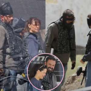 Ben Affleck affectionately holds ex-wife Jennifer Garner during paintball outing