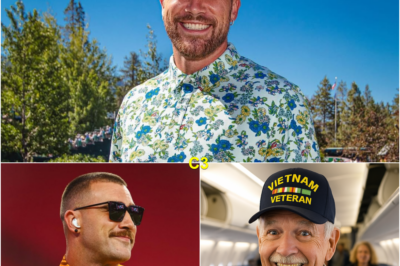 Travis Kelce Gives Up His First-Class Seat for a Veteran—And What Happened Next Left the Entire Plane in Tears