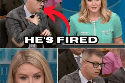 THIS JUST HAPPENED: In a dramatic turn of events, a reporter was fired after making a humiliating insult toward Karoline Leavitt during a live interview. What started as a routine exchange quickly turned toxic when the reporter crossed the line with a disrespectful comment aimed directly at Leavitt.
