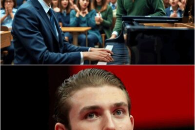 BREAKING: Liberal Music Professor Challenges Barron Trump to Play Piano—Instantly Regrets It! The room fell into stunned silence, jaws dropping as the professor’s plan backfired spectacularly. What Barron Trump did next wasn’t just surprising—it was a masterclass in poetic justice that’s now captivating millions. Discover what really happened…