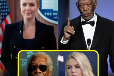 “LOOK ME IN THE EYE, KAROLINE.” — Morgan Freeman Humiliates Karoline Leavitt in Televised Showdown That Shakes America to Its Core.