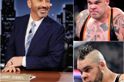 “THE BIGGEST GUY IN THE ROOM… AND STILL, THE MOST EMPTY.” Jimmy Kimmel corners Fox News’ Tyrus in a rare one-on-one — and what followed left the studio too stunned to laugh.C4