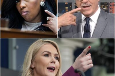 Karoline Leavitt Kicked Jasmine Crockett Off Stephen Colbert’s Show In A FIERY Confrontation — And Just Seconds Later, Karoline Herself PUBLICLY SLAPPED HERSELF Across NATIONAL TELEVISION, In Front Of Millions Of Viewers.