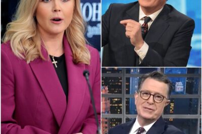 Karoline Leavitt Steals the Spotlight on Stephen Colbert’s Show—Audience Left Stunned as Segment Ends Abruptly!