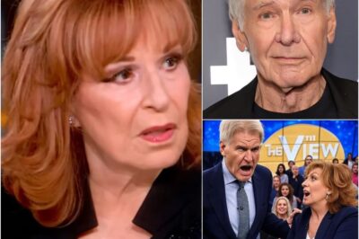 THE VIEW IN MELTDOWN: Harrison Ford KICKED OFF After On-Air Clash with Joy Behar — “You’re Out of Line,” He Fires Back LIVE! It was supposed to be just another celebrity interview… Instead, it became live TV history.  As Joy Behar pushed Harrison Ford on a highly personal issue, the Hollywood icon finally snapped. “You’re out of line,” Ford said sharply, glaring across the table. Moments later, he stood up—and walked off the set. The studio? Stunned. Silent. Shaken. The internet? On fire. Now fans are split, execs are scrambling, and The View is facing serious backlash. Was Ford out of control—or just finally saying what millions were thinking?
