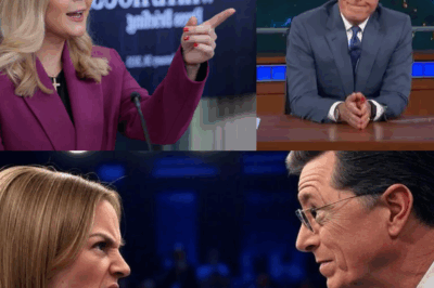 “You brought jokes. She brought fire.” Stephen Colbert thought he was setting a trap. But Karoline Leavitt didn’t walk into it — she burned it down.  What began as a typical late-night jab spiraled into something Colbert couldn’t control. Karoline struck with precision: facts, fire, and zero hesitation. His smirks faded. His audience stopped laughing. And then came the line that changed everything: “You don’t get to mock people into silence anymore.”  Boom. The studio went silent. The control room froze. Colbert tried to push back — but the usual sarcasm fell flat. This wasn’t a comedy show anymore. It was a reckoning. Minutes later, the segment was cut short. Not because Karoline couldn’t take the heat — but because Colbert couldn’t. The clip has since gone viral, with even his critics admitting: She came prepared. He wasn’t. Did Karoline just end Colbert’s dominance in late-night politics? What she said afterward — off-camera — is even more shocking.