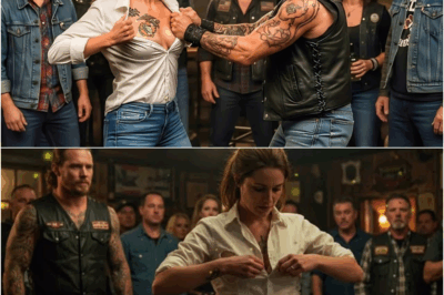 Biker Ripped the Waitress’s Shirt — What He Saw Froze the Whole Bar