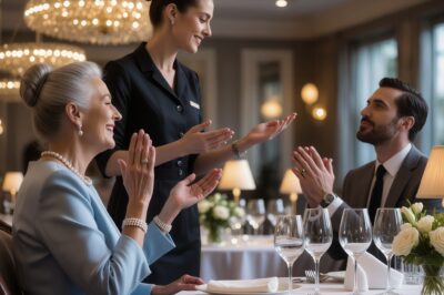 Shy waitress greeted billionaire’s deaf mom — her sign language left everyone shocked