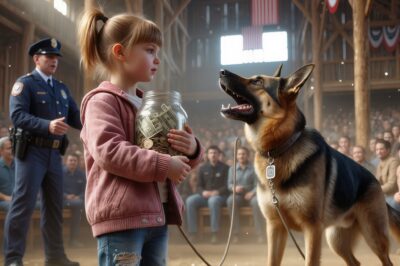A little girl quietly walked into the police dog auction alone. No one noticed—until she spoke.
