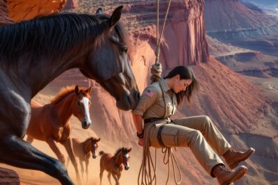EXCLUSIVE: Wild Mustangs Spotted a Female Ranger Hanging from a Cliff — What Happened Next Stunned the Nation.