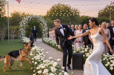 On the wedding day, my beloved dog suddenly rushed to the groom, barking and biting him. The truth behind it made the bride cry