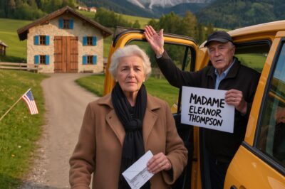 On my son’s funeral, my daughter-in-law inherited the NYC penthouse, the company shares, and even the yacht. All I got was a crumpled envelope. Everyone laughed when I opened it — inside was a single plane ticket to rural France. I went anyway. When I arrived, a driver was waiting, holding a sign with my name — and he said five words that made my heart race.