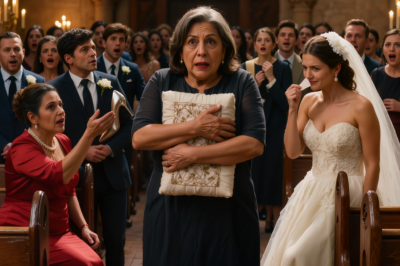 Entré a la boda de mi hijo. Mi nuera se burló: “¡Ya llegó la vieja pueblerina apestosa!” Su madre levantó la barbilla y ordenó: “¡Ven acá y límpiame los zapatos!” Ella no tenía idea… de a quién estaba insultando — ni sabía que su familia estaba a punto de aprender una lección… de una manera que nadie esperaba.
