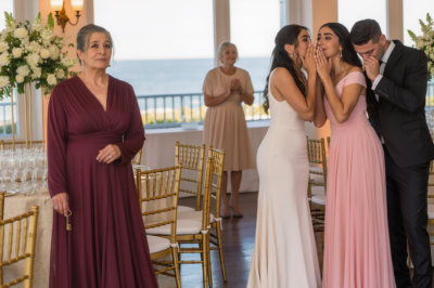 Entré a la fiesta de compromiso de mi nieto. Su novia susurró sonriendo: “La vieja pueblerina y apestosa llegó.” Mi nieto bajó la cabeza y no me defendió. Ellos no sabían que yo era dueña del hotel… 5 minutos después ellos… aprendieron de la peor manera