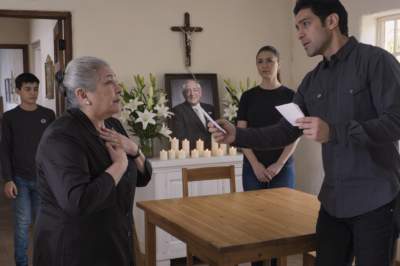 Frente al altar de su padre, Javier deslizó una hoja sobre la mesa y le dijo a su madre de 72 años: “Si quieres seguir viviendo aquí, tendrás que pagar 7,000 pesos al mes”… pero doña Estela aún no sabía que aquella cuenta no hablaba solo de gastos, sino de algo mucho más oscuro escondido dentro de la misma casa que ella y Miguel levantaron ladrillo por ladrillo.