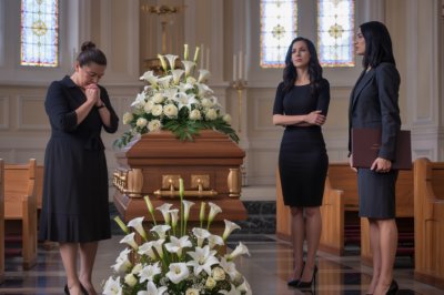 En el funeral de mi hijo, la exesposa que lo abandonó hace 15 años apareció vestida de negro exigiendo los 24 millones que él me dejó. Pero cuando vio quién estaba detrás de mí… Su sonrisa desapareció.