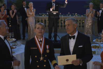 At her father’s retirement party in the Hamptons, Captain Elena Vaughn stood in full dress blues while he pointed at her and said, “I wish you’d died on the battlefield so I could collect the check” — the guests laughed, her mother looked away, and she nearly walked out, until her uncle pressed a red wax-sealed envelope into her hand and whispered that her dead grandfather had left one final order.